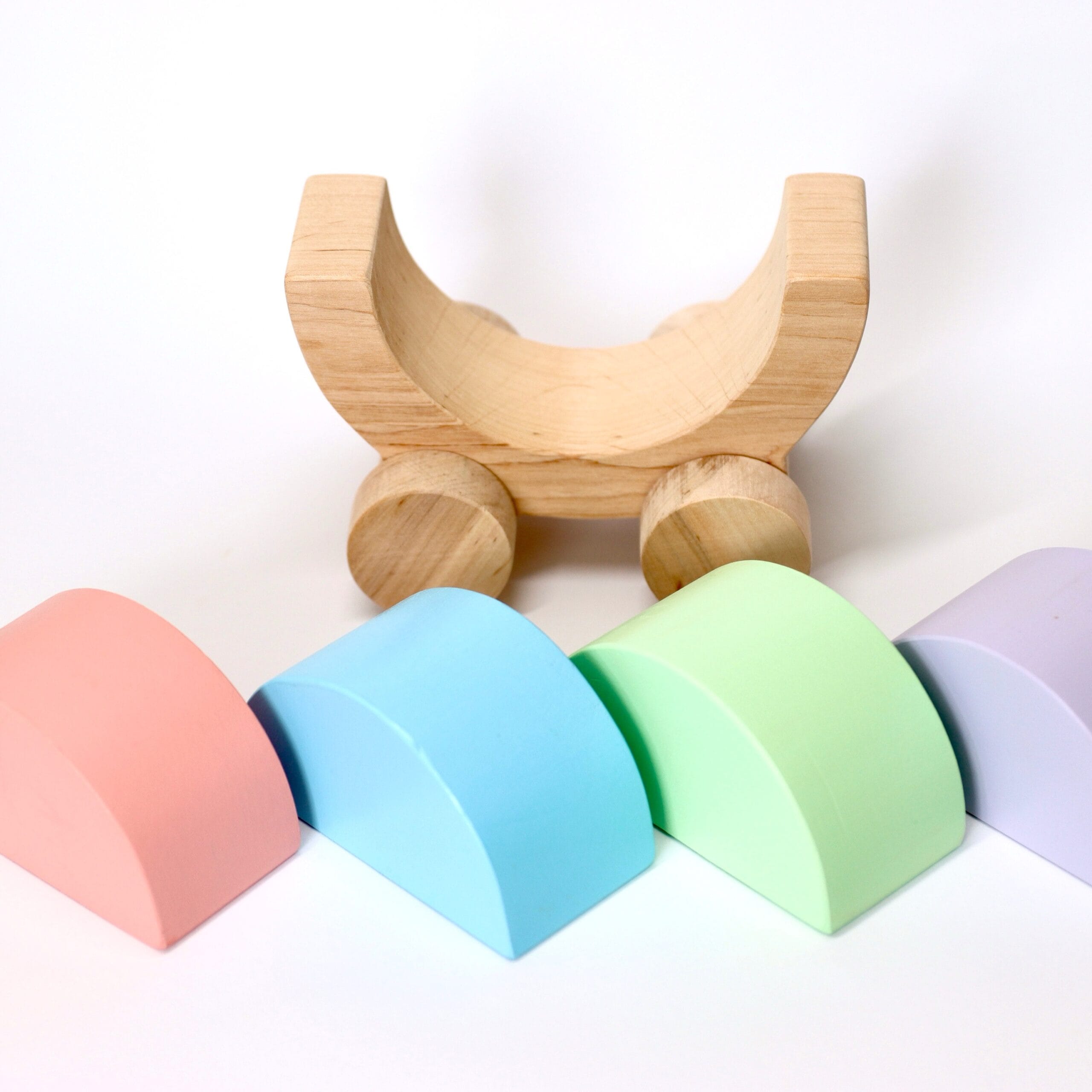 Wooden Colorful Rocking Wagons - Image 2
