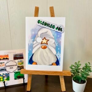 Handmade Christmas card “Gleðileg jól”