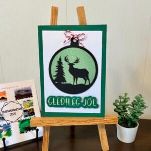 Handmade Christmas card “Gleðileg jól”