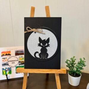 Handmade Christmas card “Jólakötturinn”.