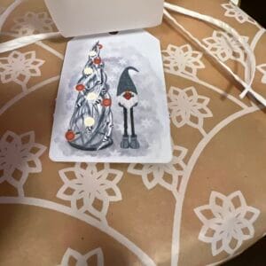 Gift Tags with Christmas Gnome – Set of 5